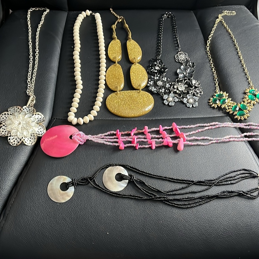 #33 variety material necklaces bundle